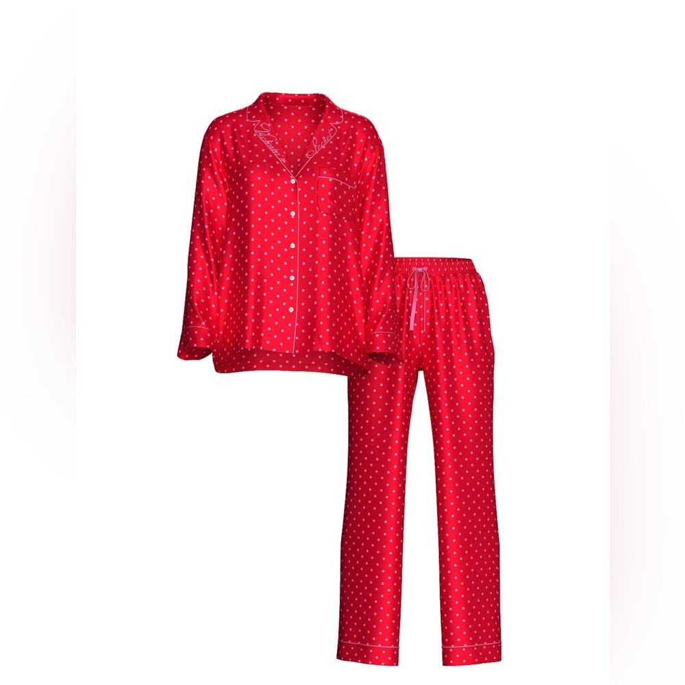 Victoria's Secret Glazed Polka Dot Pajama Set NEW